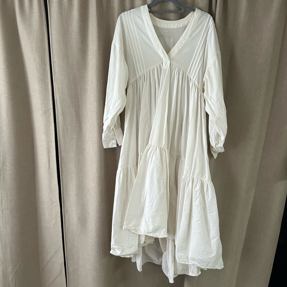 Urban Outfitters Cream Long Sleeve Dress